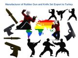 Wholesale rubber guns and knives for training purposes